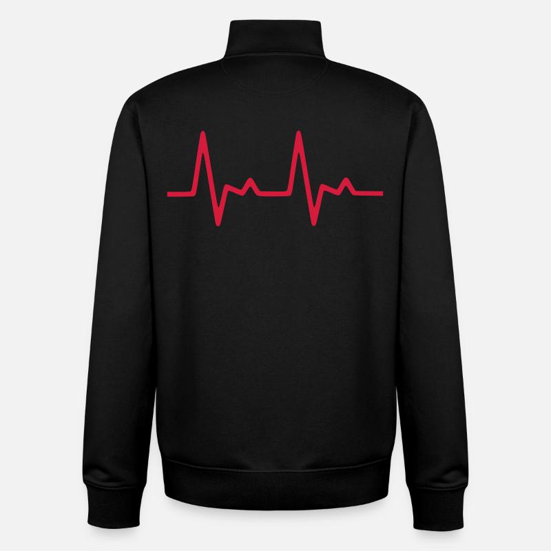 ECG_01 - Sweat zippé unisexe en coton bio Stanley/Stella - noir