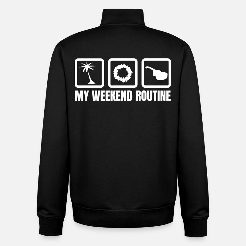 Ukulele Player Weekend - Unisex Organic Zip Sweatshirt by Stanley/Stella - black