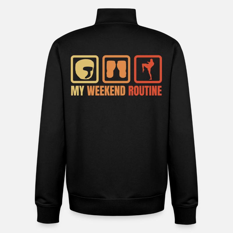 Kickboxer Weekend - Unisex Organic Zip Sweatshirt by Stanley/Stella - black