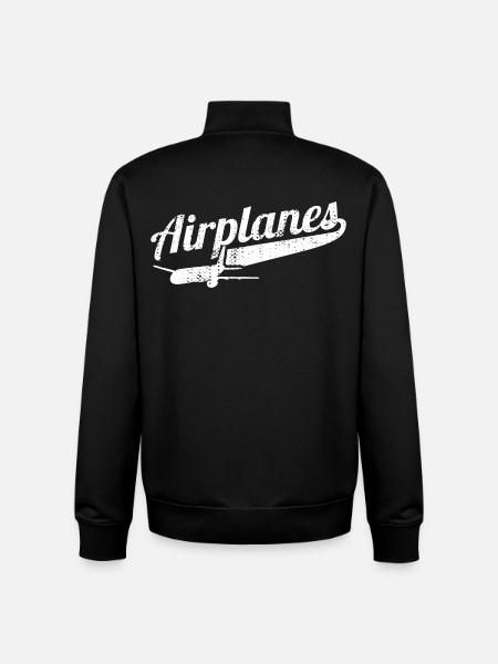 Airplanes - Unisex Organic Zip Sweatshirt by Stanley/Stella - black