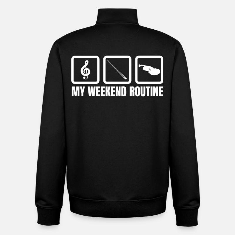 Violinisten Wochenende - Unisex Organic Zip Sweatshirt von Stanley/Stella - Schwarz