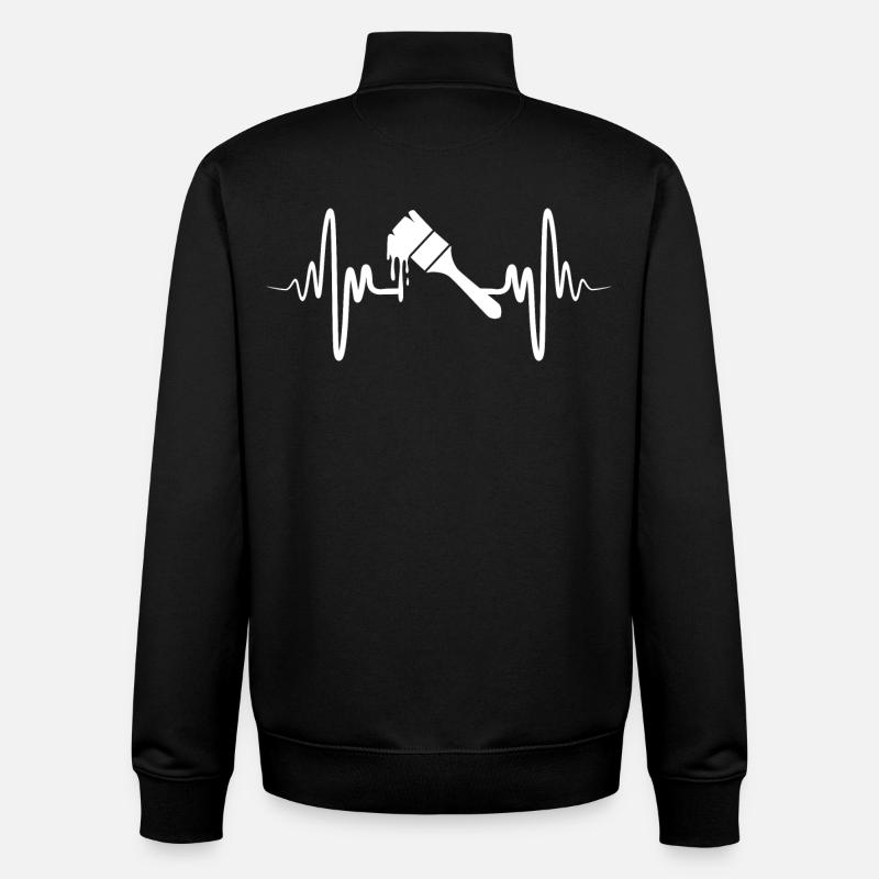 Painter Brush - Unisex Organic Zip Sweatshirt by Stanley/Stella - black
