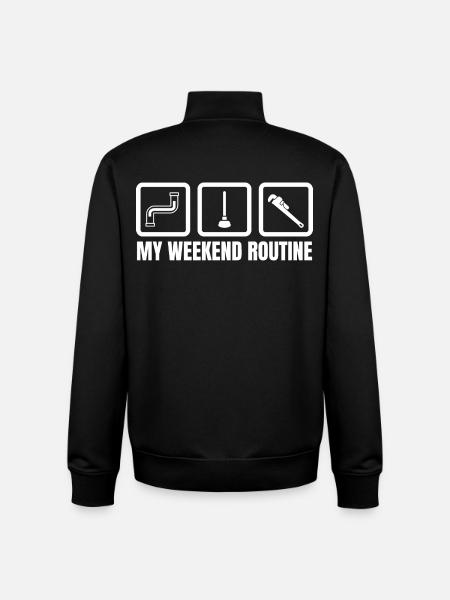 Installer Weekend - Unisex Organic Zip Sweatshirt by Stanley/Stella - black