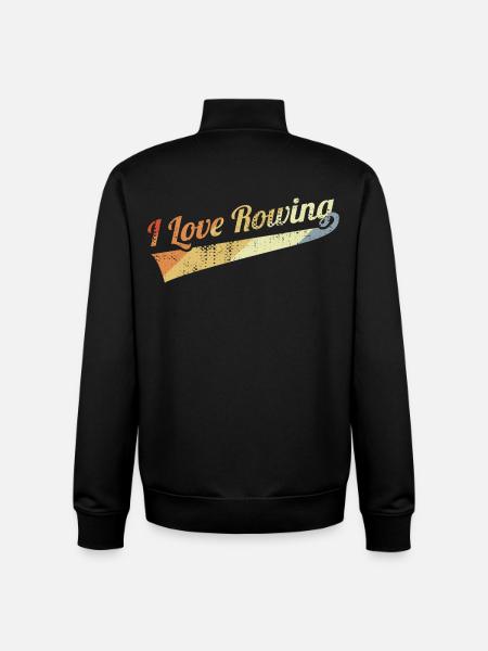 I like rowing - Unisex Organic Zip Sweatshirt by Stanley/Stella - black