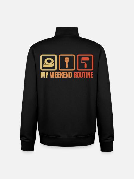 Painter Varnisher Weekend - Unisex Organic Zip Sweatshirt by Stanley/Stella - black