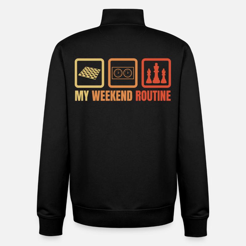 Chess Weekend - Unisex Organic Zip Sweatshirt by Stanley/Stella - black