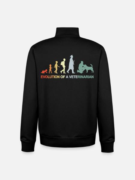 Development from child to veterinarian - Unisex Organic Zip Sweatshirt by Stanley/Stella - black