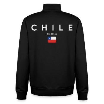 Flagge von Chile, Chilenischer Stolz - Unisex Organic Zip Sweatshirt von Stanley/Stella - Schwarz - Hinten - AI Model Male 185 light (185cm)
