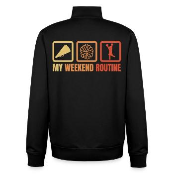 Cheerleader Weekend Routine - Unisex Organic Zip Sweatshirt by Stanley/Stella - black - Back - AI Model Male 185 light (185cm)