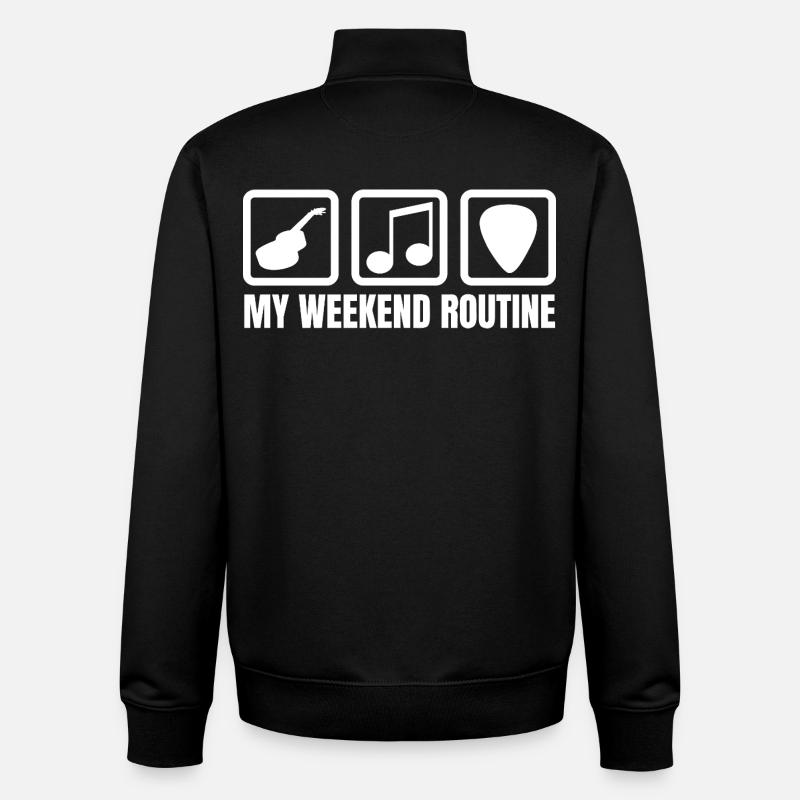 Gitarrenspieler Wochenende - Unisex Organic Zip Sweatshirt von Stanley/Stella - Schwarz