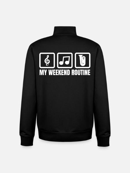 Tuba Player Weekend - Unisex Organic Zip Sweatshirt by Stanley/Stella - black