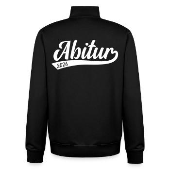 Abitur 2026 Abi  - Unisex Organic Zip Sweatshirt von Stanley/Stella - Schwarz - Hinten - AI Model Male 185 light (185cm)