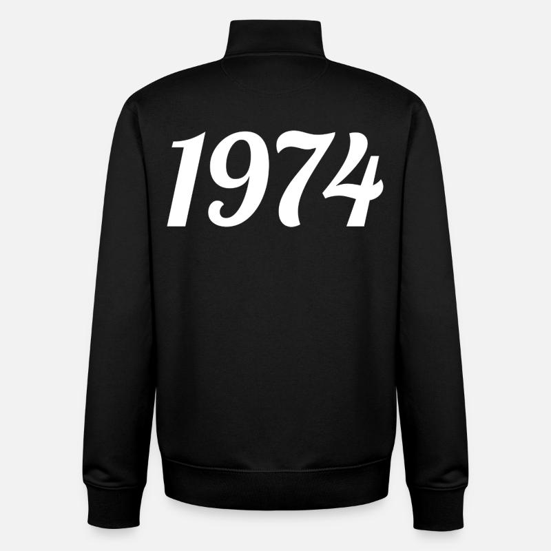 1974 - Sweat zippé unisexe en coton bio Stanley/Stella - noir