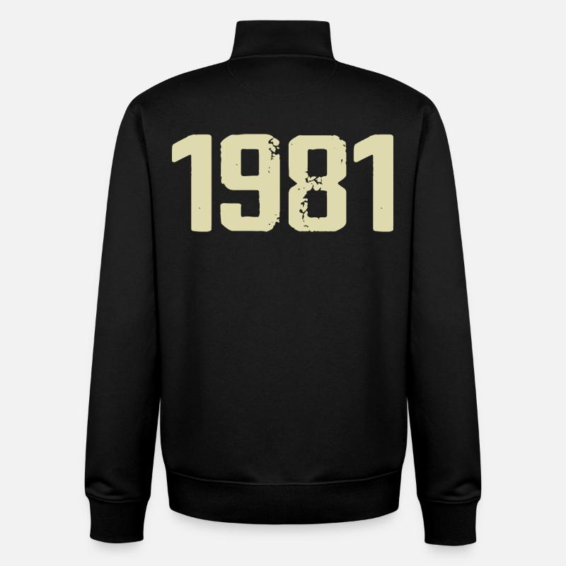 Jubilee 1981 - Unisex Organic Zip Sweatshirt by Stanley/Stella - black