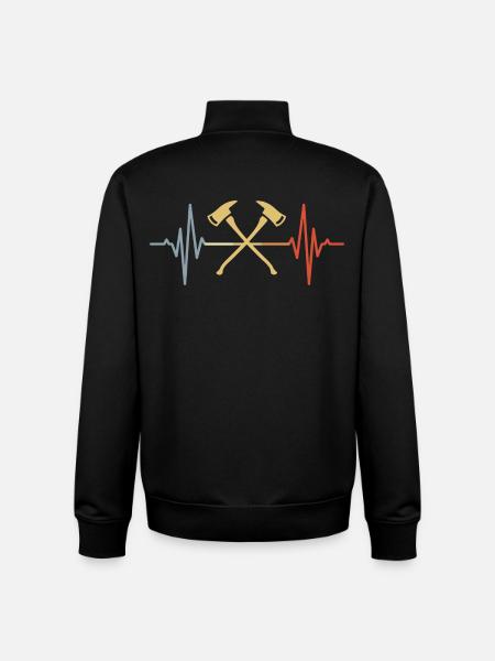 Fireman's Axe Heart Palpitations - Unisex Organic Zip Sweatshirt by Stanley/Stella - black
