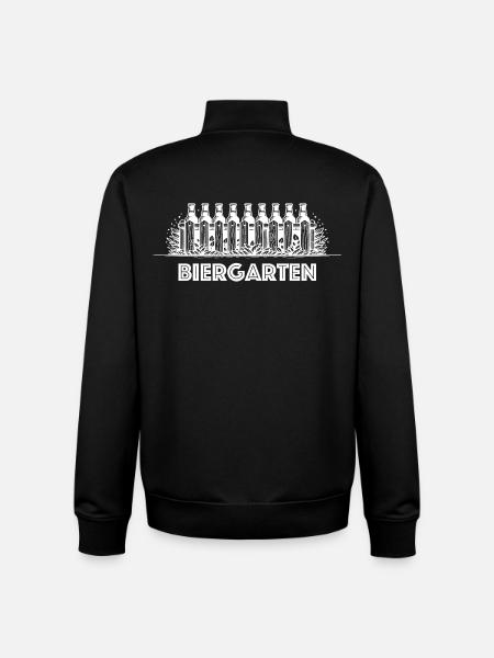 biergarten bier wortspiel biertrinker - Unisex Organic Zip Sweatshirt von Stanley/Stella - Schwarz
