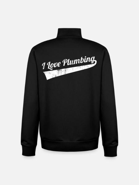 Plumber Saying - Unisex Organic Zip Sweatshirt by Stanley/Stella - black