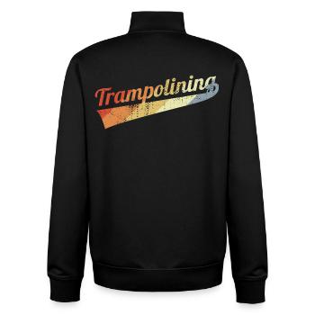 Vintage Trampolinspringen - Unisex Organic Zip Sweatshirt von Stanley/Stella - Schwarz - Hinten - AI Model Male 185 light (185cm)