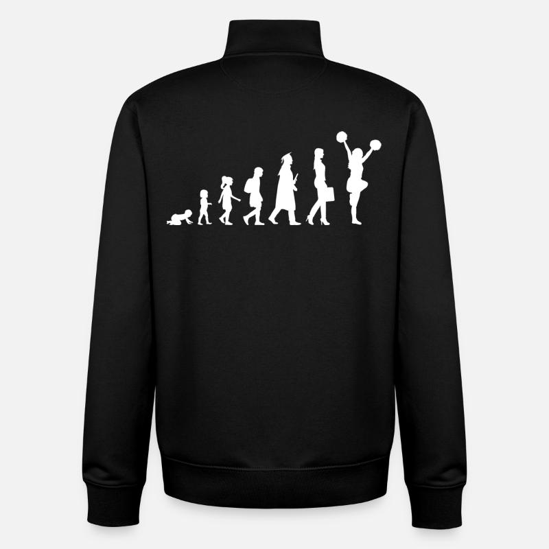 Évolution d’une pom-pom girl - Sweat zippé unisexe en coton bio Stanley/Stella - noir