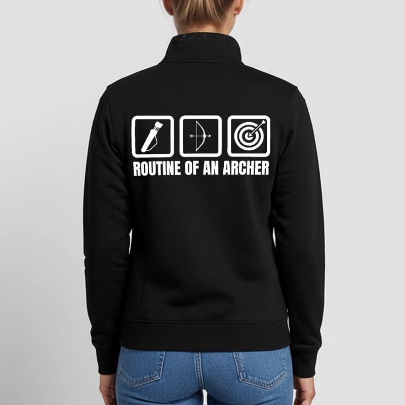 Routine eines Bogenschützen Unisex Organic Zip Sweatshirt von Stanley/Stella