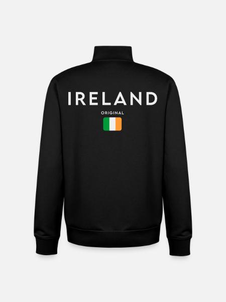 Flag of Ireland, Irish Pride - Unisex Organic Zip Sweatshirt by Stanley/Stella - black