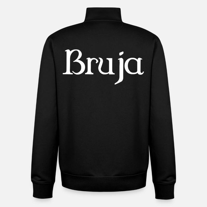 Bruja Sorcière Halloween - Sweat zippé unisexe en coton bio Stanley/Stella - noir