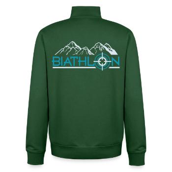 biathlon - Sweat zippé unisexe en coton bio Stanley/Stella - vert bouteille - Dos - AI Model Male 185 dark (185cm)