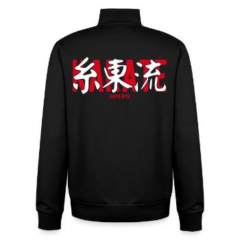 Shito Ryu Karate Martial Arts Dojo Kanji Japon - Sweat zippé unisexe en coton bio Stanley/Stella - noir - Dos - AI Model Male 185 light (185cm)