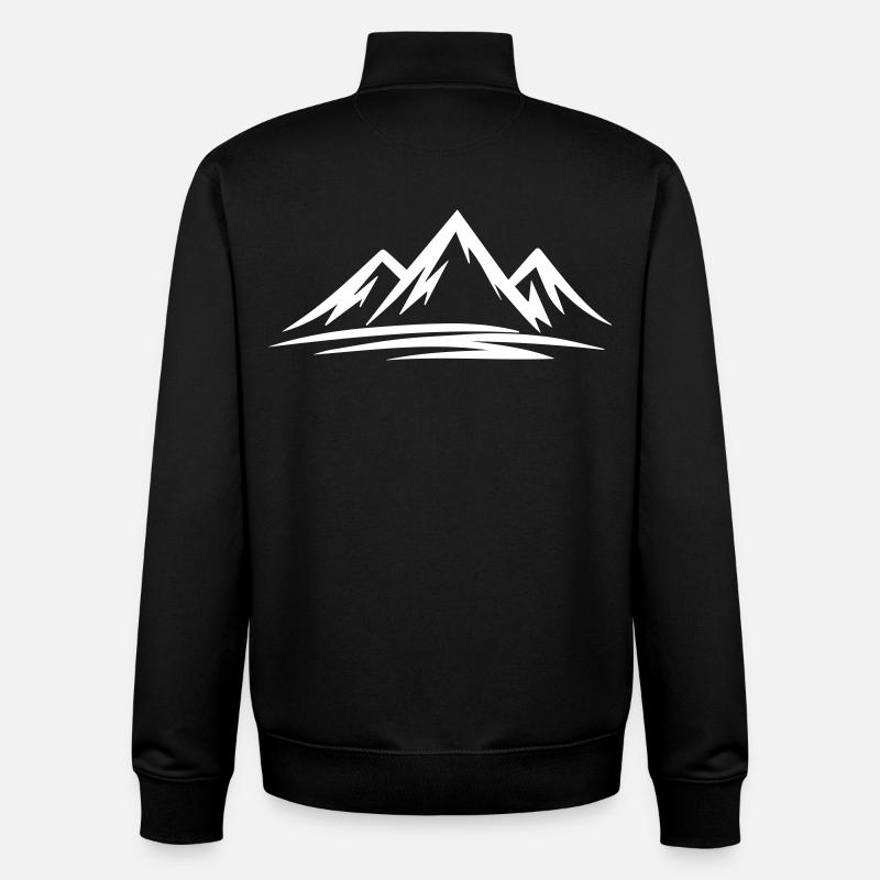 Berge - Unisex Organic Zip Sweatshirt von Stanley/Stella - Schwarz