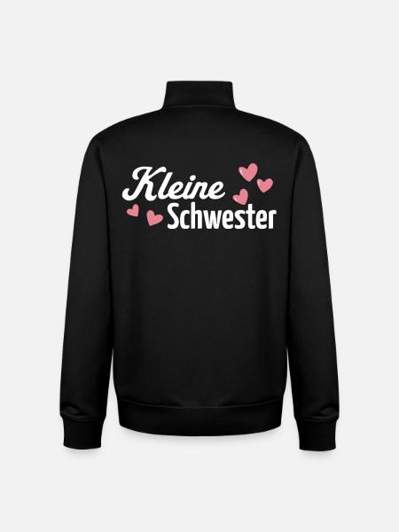 kleine Schwester - Unisex Organic Zip Sweatshirt by Stanley/Stella - black