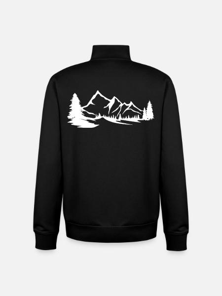 Mountains - Mountains - Unisex Organic Zip Sweatshirt by Stanley/Stella - black