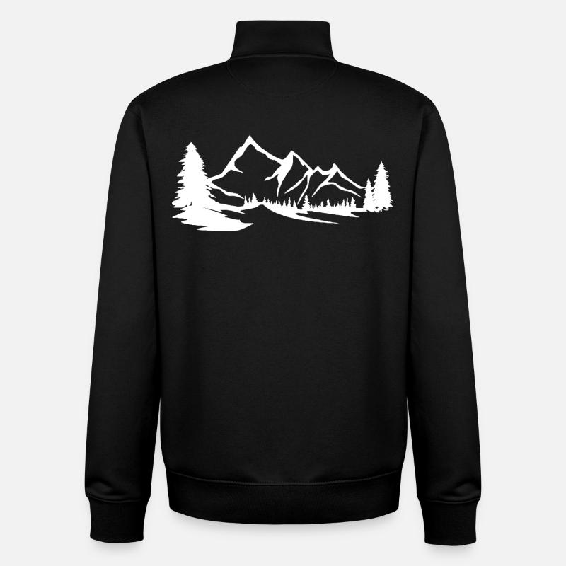 Berge - Gebirge - Unisex Organic Zip Sweatshirt von Stanley/Stella - Schwarz