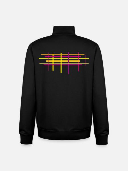 abstrakt / Linien - Unisex Organic Zip Sweatshirt by Stanley/Stella - black
