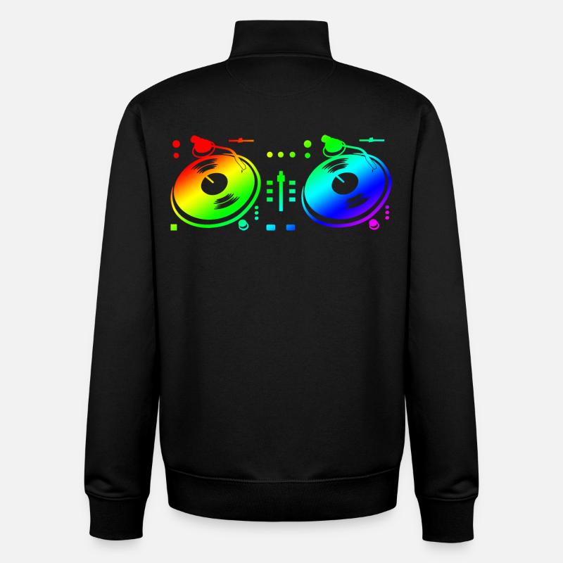 Disc Jockey de platine - Sweat zippé unisexe en coton bio Stanley/Stella - noir