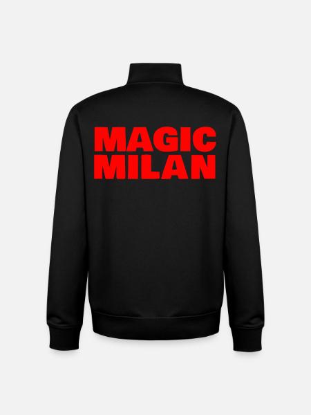Magic Milan Logo Rot - Unisex Organic Zip Sweatshirt von Stanley/Stella - Schwarz