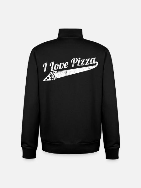 I love pizza - Unisex Organic Zip Sweatshirt by Stanley/Stella - black