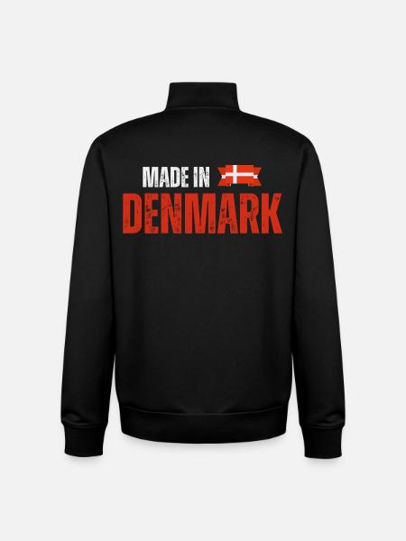 Made in Denmark, Danish pride - Unisex Organic Zip Sweatshirt by Stanley/Stella - black