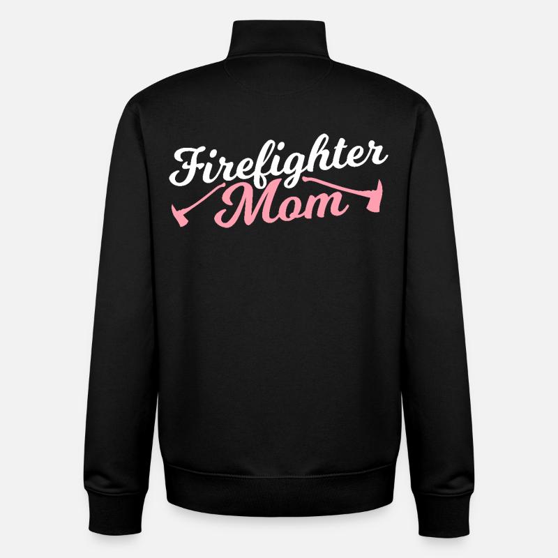Fire Brigade Mom - Unisex Organic Zip Sweatshirt by Stanley/Stella - black
