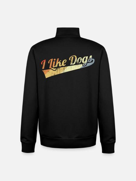 Dog love - Unisex Organic Zip Sweatshirt by Stanley/Stella - black