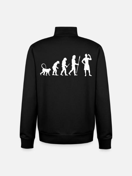 Cream Evolution - Unisex Organic Zip Sweatshirt by Stanley/Stella - black