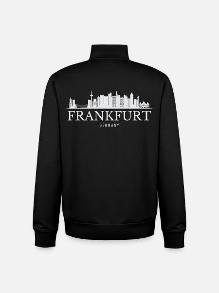 Frankfurt Skyline, Frankfurt Germany - Unisex Organic Zip Sweatshirt by Stanley/Stella - black