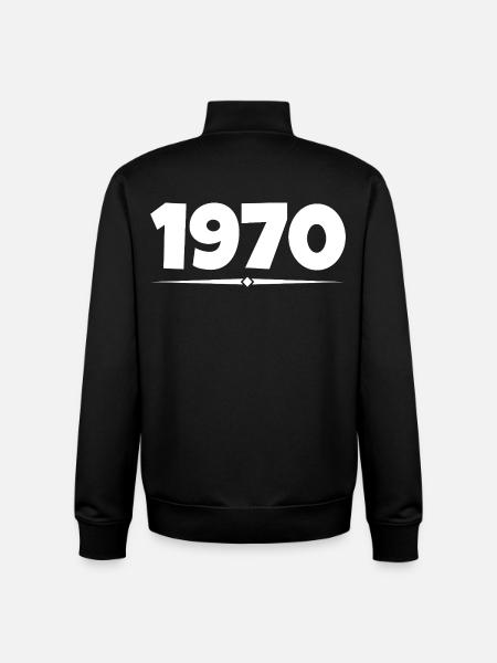 1970 gift - Unisex Organic Zip Sweatshirt by Stanley/Stella - black