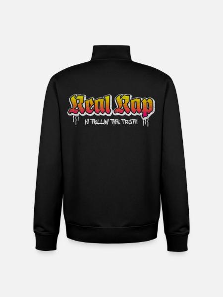 Real Rap - Unisex Organic Zip Sweatshirt von Stanley/Stella - Schwarz