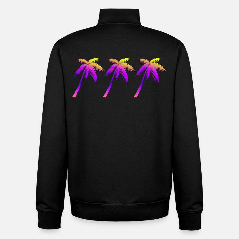 Palmen - Unisex Organic Zip Sweatshirt von Stanley/Stella - Schwarz