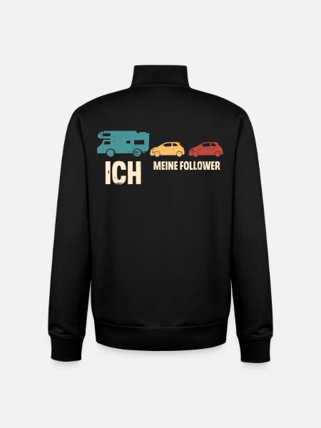 Camping Camper Wohnmobil - Unisex Organic Zip Sweatshirt von Stanley/Stella - Schwarz