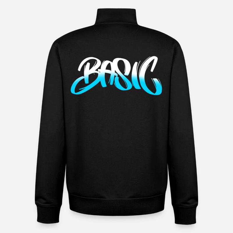 Dégradé de graffiti BASIC - Sweat zippé unisexe en coton bio Stanley/Stella - noir