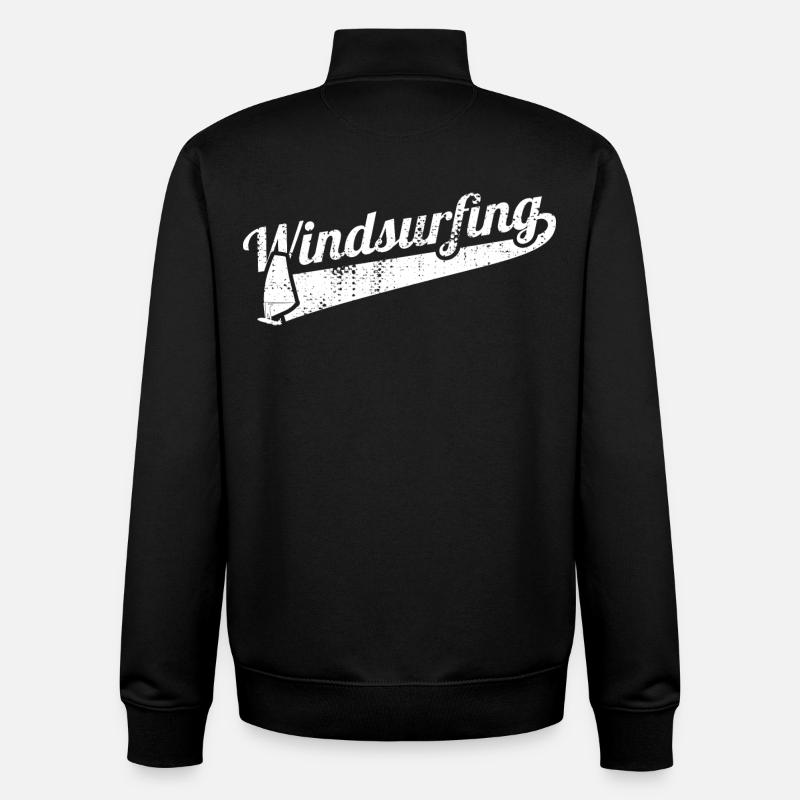 Windsurfing - Unisex Organic Zip Sweatshirt by Stanley/Stella - black