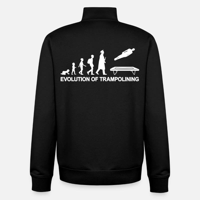 Evolution Trampolinist - Unisex Organic Zip Sweatshirt von Stanley/Stella - Schwarz