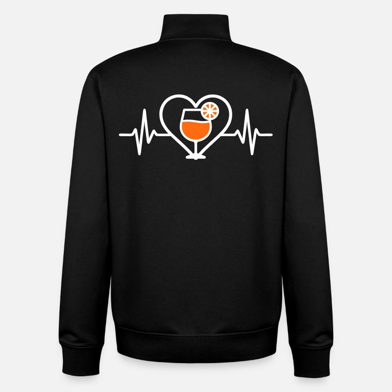 Spritz Heart Cocktail Aperitif - Unisex Organic Zip Sweatshirt von Stanley/Stella - Schwarz
