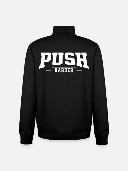 Push Harder - Unisex Organic Zip Sweatshirt by Stanley/Stella - black